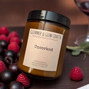 Handmade Soy Candle - Uncorked | 8oz - Eco-Friendly & Long-Lasting